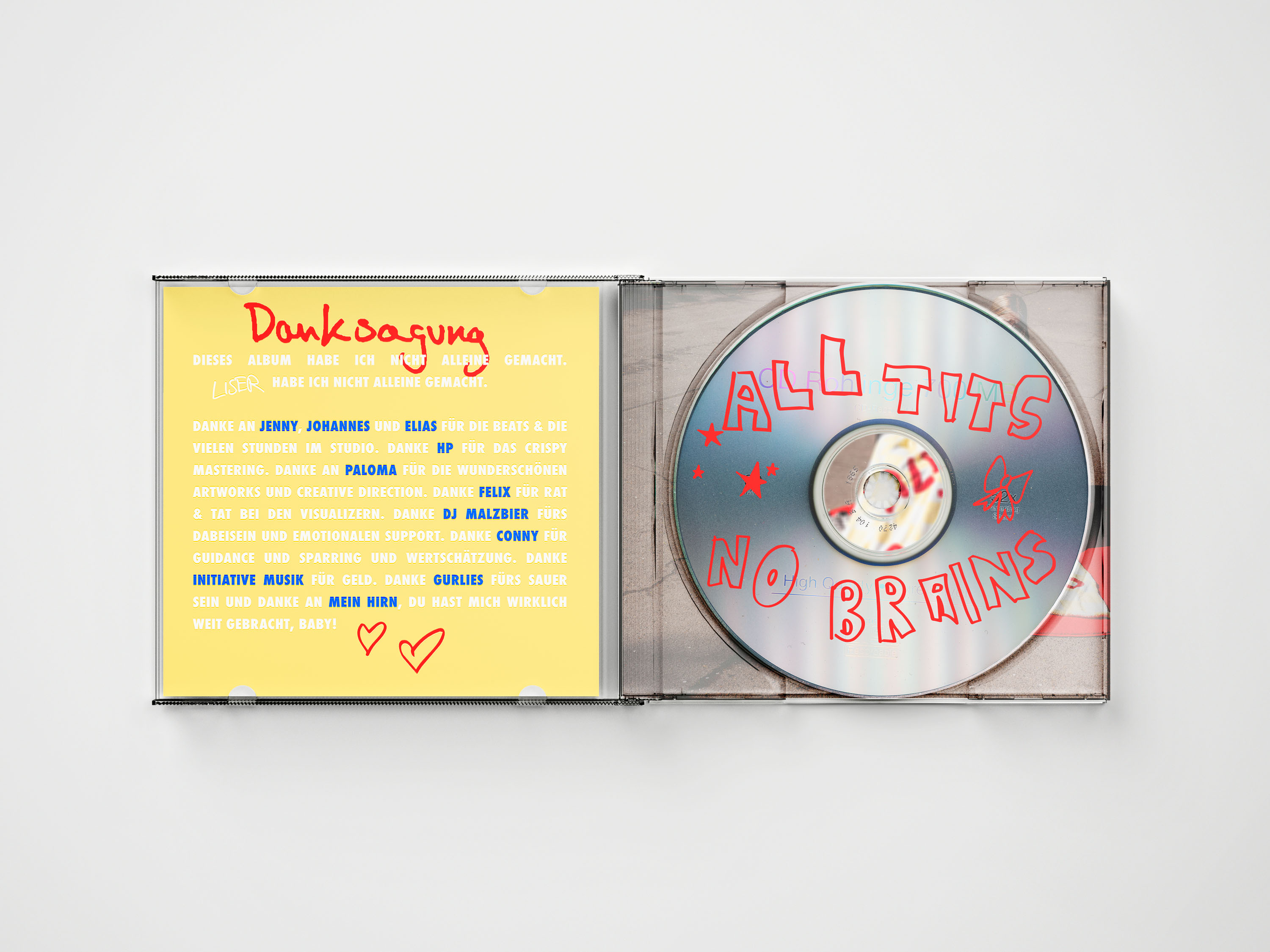 Liser "All Tits, No Brains"  Album - limitierte CD (handsigniert)